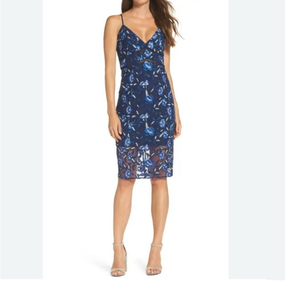 Bardot “sapphire” Blue Floral Dress - size 6/small
